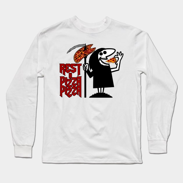 Little Reaper's Pizza Long Sleeve T-Shirt by zachattack